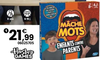 Jeu de société Mâche-Mots Enfants contre Parents Hasbro Games