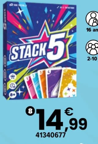 Jeu de cartes Stack 5 ATM Gaming