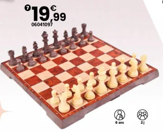 Jeu d'échecs de voyage magnétique