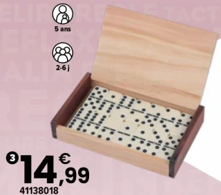 Dominos 28 pièces Nom d'un Pion