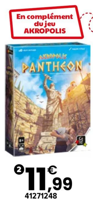 Jeu de société Akropolis Ext. Panthéon