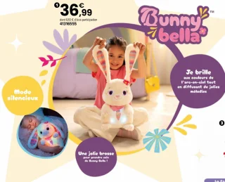 Peluche lapin Bunny Bella à fonctions