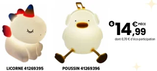 Veilleuse silicone Licorne / Poussin