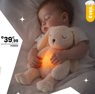 Lapin Câlin - Peluche sommeil respirante