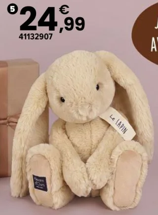Peluche le lapin vanille 32 cm Histoire d'Ours