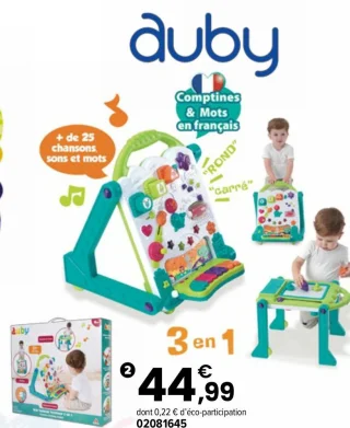 Mon tableau trotteur 3 en 1 Auby