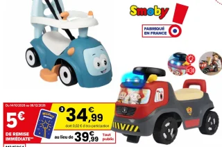 Porteur camion pompiers Smoby