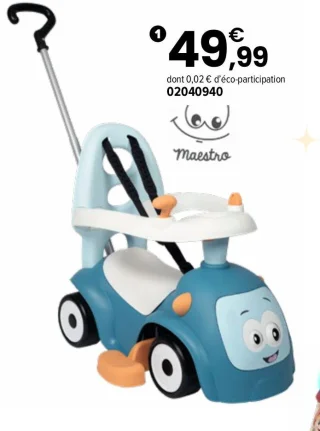 Porteur Maestro Balade Bleu Smoby