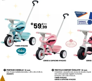 Tricycle confort évolutif T'Mimi / Cerise & Capucine