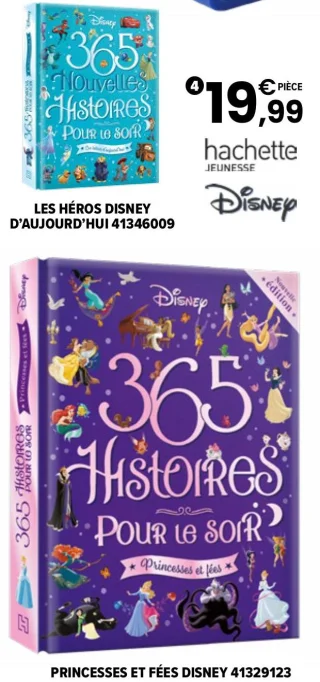 Livre 365 Histoires pour le soir Disney Hachette Jeunesse