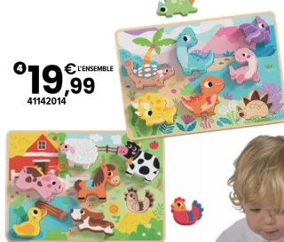 Puzzles ferme et dinosaures