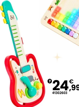 Guitare Pixel Interactif Rouge