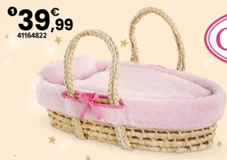 Ensemble couffin peluche Rose Corolle
