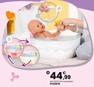 Baignoire salle de bain pour poupée Baby Born