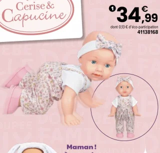 Poupée Bébé apprend à marcher Cerise & Capucine