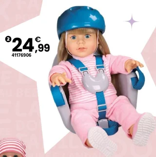 Siège de vélo avec casque Cerise & Capucine