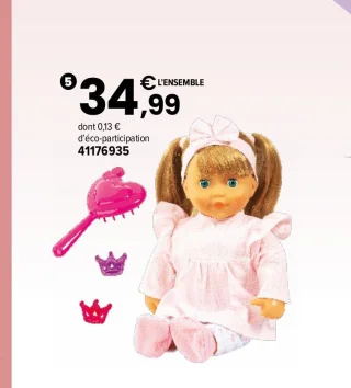 Cerise & Capucine Poupée Louna ma petite sœur qui parle 38 cm