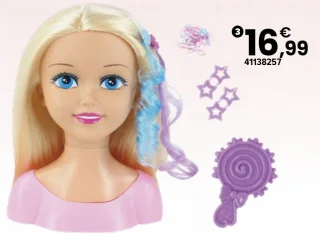 Tête à coiffer et ses accessoires