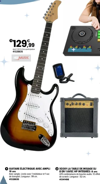 Guitare électrique avec ampli Hey Music!