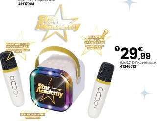 Haut-parleurs Bluetooth Duo Star Academy 14 ans
