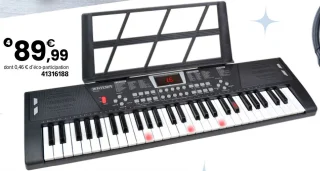Clavier électronique de 54 touches et éclairage Bontempi