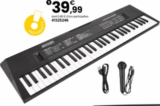 Clavier 61 touches avec micro Bontempi