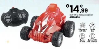 Voiture 360° rouge RC Team City