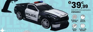 Voiture de police radiocommandée Team City
