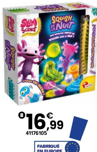 Jeu d'expériences Slumi Science Créatures Fluo Lisciani