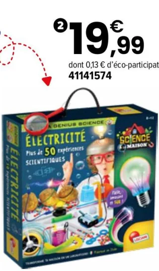 Jeu d'expériences I'm a Genius Science à la Maison Électricité Lisciani