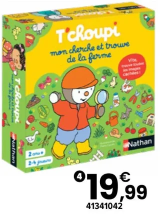 Jeu Mon premier cherche et trouve à la ferme T'choupi Nathan