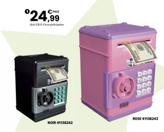 Coffre-fort pour pièces et billets Lexibook