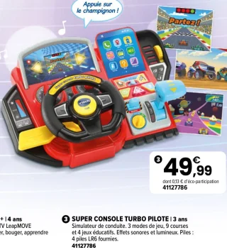 Console Vtech Super Console Turbo Pilote