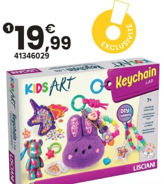 Lisciani Kids Art - Coffret fabrique à porte-clés 8 ans