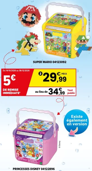 Aquabeads La Box Super Mario / Princesses Disney