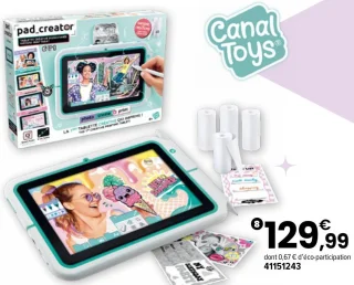 Tablette créative Pad Creator Canal Toys 8 ans