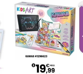 Tablette à dessiner LCD Kids Art Kawaii Academy Lisciani