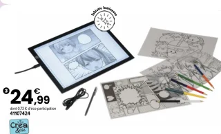 Tablette à dessin lumineuse Créa & Cie
