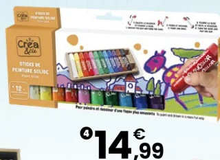 12 Sticks de peinture solide Créa & Cie