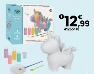 Tirelire licorne à peindre et décorer Créa & Cie