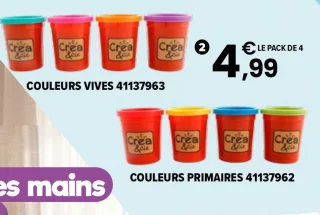 4 pots de pâte à modeler Créa & Cie