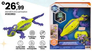 Hex Bots Gecko RC phosphorescent grimpeur de murs violet