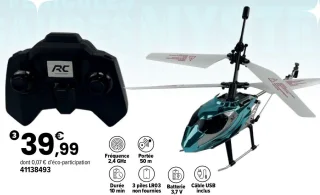 Grand hélicoptère RC Team City