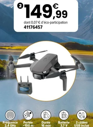 Drone GPS pliable