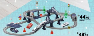 Circuit de train lumières et sons 104 pièces