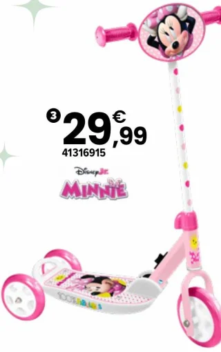Trottinette 3 roues pliable Minnie Disney Jr
