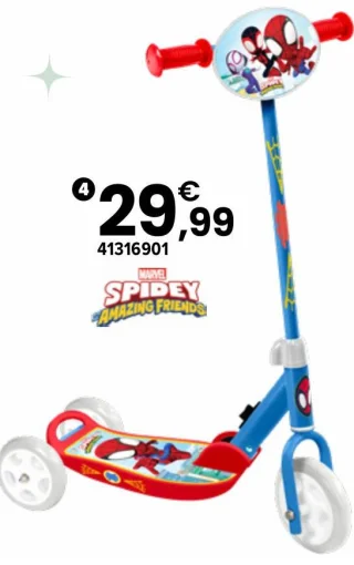 Trottinette 3 roues pliable Spidey Marvel