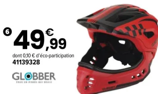 Casque racing XS-S 48-53 cm Rouge Globber
