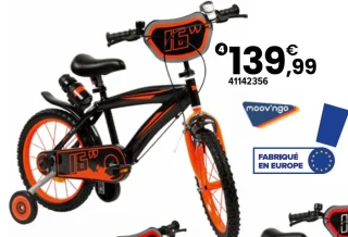 Vélo Moov'ngo Rouge 16 pouces