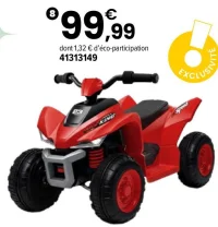 Super Quad XB-ATV 12 V Lithium Rouge